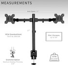 Vivo Stand-v002 Dual Monitor Desk Mount Black Universal Heavy Duty Adj Up To 30 