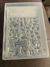 Stampin   up  Retired Brushwork 65 Alphabet Stamp Set 141772 Damaged Case