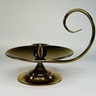 Vintage Large Baldwin Brass Chamber Candlestick Holder  Bowl 8-1 2    Base 6   