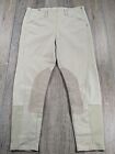 Ariat Pro Series Equestrian Pants Womens 26r Beige Riding Breeches Zip Side