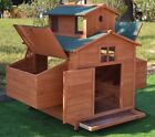 Deluxe Large Backyard Wood Chicken Coop Hen House 6-10 Chickens W 6 Nesting Box