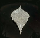 72x45mm Antique Silver Tone Birch Large Leaf Pendant
