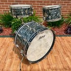 1959 Ludwig New Yorker Drum Set Black Diamond Pearl Trans Badge 22 12 W  5 5x14