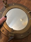 Vintage 8    Maritime Ship Porthole Replica Wall Hanging Solid Brass W mirror