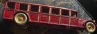 Vintage Arcade Red Cast Iron Fageol Safety Coach Bus -12  W  Driver
