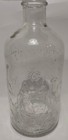 64 Oz Antique Chemung Spring Water Bottle Embossed Indian Motif Clear Vintage 