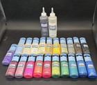 Lot Of 21 2oz   2 8oz Bottles New Sealed Plaid Gallery Glass Window Color