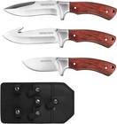 3pcs Fixed Blade Knife Bowie Hunting Knife Set Full Tang Survival Knife W sheath