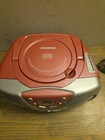 Y2k Sylvania Srcd243pl Pink Portable Cd Player Boombox Radio Working With Cord