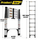 Hbtower 8 5ft Aluminum Telescoping Ladder 330lb Extension Collapsible