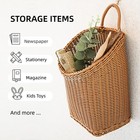 Woven Hanging Wicker Basket For Door  Handmade Rattan Hanging Wall Baskets Fo   