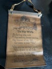 Souvenir Leather Banner With    wife    Poem From Mohawk Trail  Vintage 