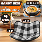 4 Piece Microwave Bowl Holder Set     7 5 X7 5 Microwave Bowl Holders For Hot