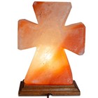 Xl Himalayan Salt Lamp Cross Carving Large Salt Light Natural Salt Stone 7lbs 