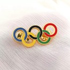 Olympic Rings Logo Enamel Pin Badge   Olympics Collectible Lapel Hat Pin