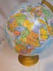 Vintage  Replogle 12  World Globe - Raised Relief