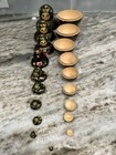 Vintage Hand Painted Wooden Russian Nesting Dolls Set Of 10 Signed