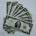    Two Dollar Red Seal Lot  2 Bill Au    Unc     Rare About Uncirculated Notes    