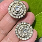 Miriam Haskell Vintage Clip-on Earrings Estate Jewelry Pre-owned Crystal Filigre