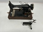 Antique Singer Sewing Machine 10048067 Fiddle Base Electric As Is W  Case