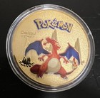 Pokemon Card Gold Coin Collectible Commemorative Metal Coin Gold Plate 3 Coins