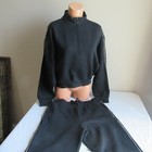 Victoria s Secret Signature Large 1 2 Zip Front Sweatshirt   Medium Pant Black