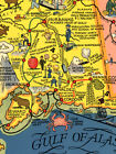 1934 Good Natured Map Of Alaska - Historic Steamship Map - 24x32