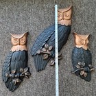 Mcm Sexton 1969 Metal Cast Owl Set Of 3