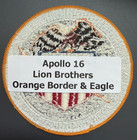 Apollo 16 Lion Brothers Vintage Original Nasa Hallmarked Orange Border Patch