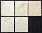 1939-1942 Great Britain 5 George Vi Postage Stamps Used  Sc 249-251a