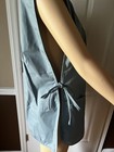 Adar Unisex Medical Apron Smock Blue Solid W  Pockets Side Ties