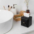 4 Pack Tissue Box Cover Square Bathroom Decor 4 Colors Soft Faux Leather