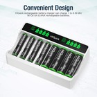 8 Slot Lcd Battery Smart Charger For Aaa Aa Ni-mh Ni-cd Rechargeable Batteries