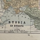 Antique 1905 Map Of Russia In Europe 13 5   x11   