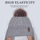 Fenely Women Winter Beanie Hat Knit Earflap Hats Warm Thick One Size  Grey
