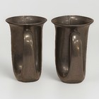 Set 2 Vintage Pewter Tankard Mugs Swp Usa Rustic Farmhouse Beer Stein Barware