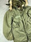 Vtg 60s Korean War Us Army M65 Parka Fishtail Military Lined Fur Ruff Hood Small