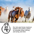 Adjustable Pu Horse Reins Durable Equestrian English Training Tack For Riding