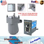 110v Electric Single Phase Ac Gear Motor Variable Speed Controller 1 10 125rpm