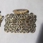 Vintage Baroque Filigree Gold Shoe Clips Signed Pats Pend Tiptoe