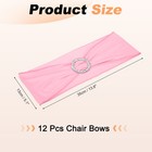 12pcs Chair Sashes With Buckle Slider Stretch Spandex Chair Bows Cover  Pink