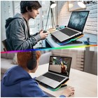 12 -17  Laptop Fan Cooling Pad gaming Laptop Cooler W  5 Fans colorful Rgb Light