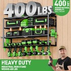 Power Tool Organizer Wall Mount  4 Layers Tool Storage Rack With 8 Cordless D   