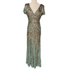 R m Richards Women s Sequined Godet Mother Of The Bride Evening Gown Size 6 Nwt