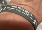 Psalms 23 4 - Christian Wristband - Bible Verse Bracelet - Jesus - Gray  New