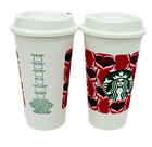 Starbucks 2019 Valentine s Day Red Pink Hearts Grande Hot 16oz Reusable Cup