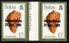 1981 Belize Sc  572 584 Independence Ovpts To 85c With  577a Gutter Pairs Mnh