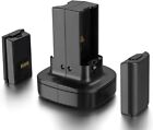  For Xbox 360 Controller 2 Pack Rechargeable Battery Kit With Dual Charging