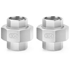 Chillwaves 304 Stainless Steel Cast Pipe Fitting  Union   1  Npt Female   thread Ada