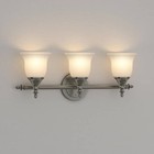 Hampton Bay Olgelthorpe 22in 3-light Brushed Nickel Vanity Light Fixture Nb39302